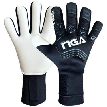 Imagem de Luva de Goleiro Profissional Nga Soccer Astra, Preto, 11