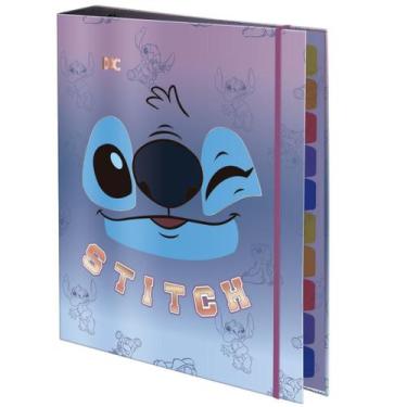 Imagem de Fichário Caderno Argolado Colegial Stitch 80 Folhas Escolar Disney Cap