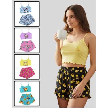 Imagem de Pijama Feminino Curto Stitch Baby Doll Virginia Short Doll - Isysser P