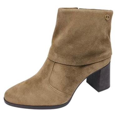 Imagem de Bota Feminina Couro Elegante Cano Baixo Confortavel Dakota, Tabaco, 35