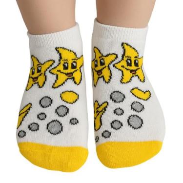 Imagem de Meia Infantil Estampada Menina Apollo, 27 a 30, Amarelo