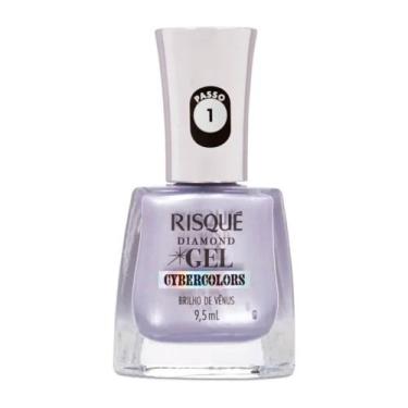 Imagem de Esmalte Risqué Diamond Gel Cybercolors Cor Brilho de Vênus 9,5ml