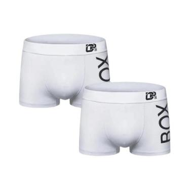 Imagem de Cuecas Boxer Longas De Algodão Sexy Para Homens Com Pouch 3D E Tecido 