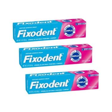 Imagem de Kit Creme Fixodent Original 68g (3 Unidades) 100% Original