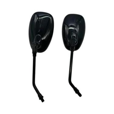 Imagem de Chrome Universal 10mm 360 graus Espelhos Retrovisores Para Motocicleta
