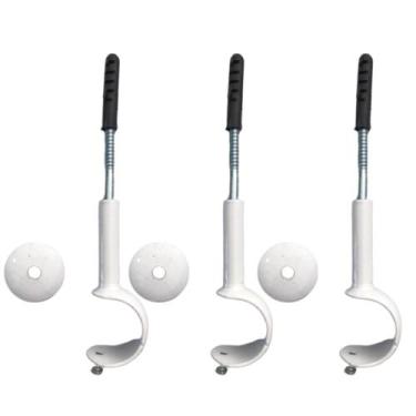 Imagem de Kit 3 suportes simples alongado para varão 28mm - branco - ART DECORAR