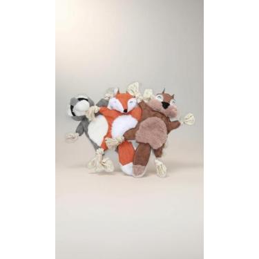 Imagem de Brinquedo Pet Pelúcia Corda Cães Resistente Esquilo Raposa - Congratul