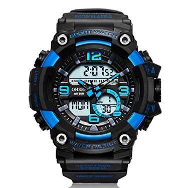 Imagem de Relógio Digital Masculino Militar Tela Led Relógio de Pulso Esportivo A Prova D'água Multifuncional (C6)