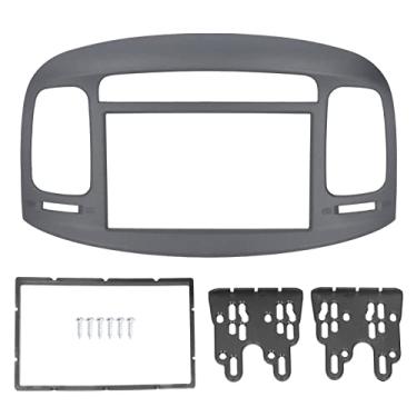 Imagem de Keenso Painel de rádio estéreo para carro, painel de fáscia facia, 2DIN para carro, rádio estéreo, painel de painel de fáscia, painel de DVD, substituição ABS para Accent 2009-2012