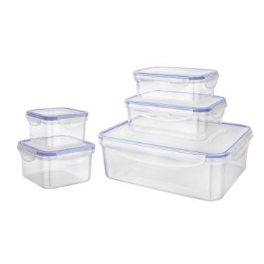Imagem de Conjunto de Potes Herméticos Euro Home PLA3604-AZ em Plástico – 5 Peças 