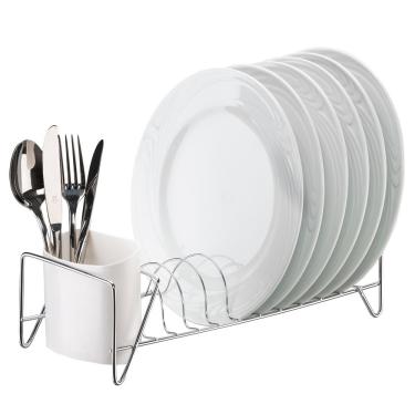 Imagem de Escorredor de Pratos e Talheres Utimil em Aço Cromado
