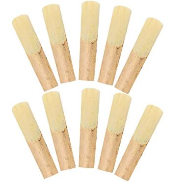 Imagem de Acessórios de saxofone Alto, palheta de bambu de alta resistência confiável com capa de proteção para instrumento