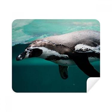 Imagem de Pano de limpeza de imagem oceano azul profundo pinguim água pano de limpeza de tela 2 peças tecido de camurça