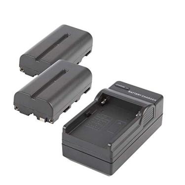 Imagem de Kit 2x Baterias e Carregador NP-F550 / NP-F570 para Sony, Monitores e Iluminadores de Led