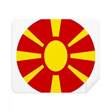 Imagem de Pano de limpeza com emblema nacional da Macedônia, Europa, 2 peças, tecido de camurça