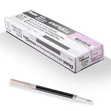Imagem de Pentel Refil de tinta – para caneta de gel Energel, ponta de metal de 0,7 mm, média, tinta lilás, pacote com 12 (LR7-V3)