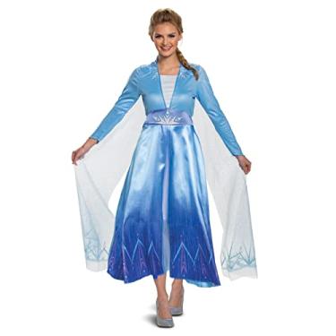 Imagem de Disguise Fantasia adulta feminina Disney Elsa Frozen 2 Deluxe, Azul, M