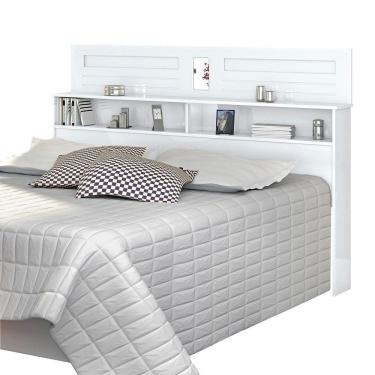 Imagem de Cabeceira Queen Florença 1,60 Detalhe Espelho Branca