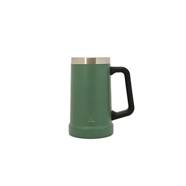 Imagem de Mimo Style Caneca Térmica Para Cerveja Verde 700Ml Feita Inteiramente em Aço Inoxidável com Alça. Mantém sua Bebida Gelada por 4 Horas e Quente por 4 Horas. Resistente, Durável e Ecológica.