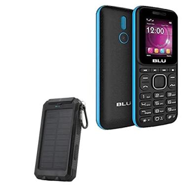 Imagem de BoxWave Power Bank compatível com BLU Z4 Music (Power Bank by BoxWave) - Solar Rejuva PowerPack (10000mAh), energia solar reserva 10000mAh para BLU Z4 Music – Jet Black