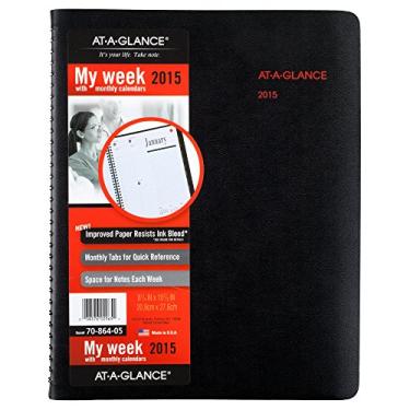 Imagem de AT-A-GLANCE Agenda semanal e mensal 2015, intervalo 800, tamanho da página de 21 x 28 cm (70-864-05)