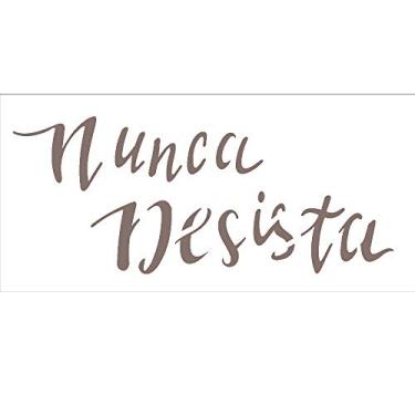 Imagem de Stencil de Acetato para Pintura OPA Simples 07 x 15 cm - 2488 Frase Nunca Desista