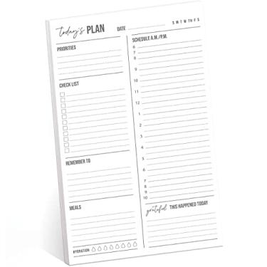 Imagem de Bloco de notas adesivas Daily to Do List/15,24 cm x 25,40 cm para anotações adesivas agendas/lembretes de planos de hoje e lista de verificação de gratidão de autocuidado