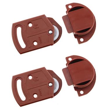 Imagem de HJGarden 2 pares de kits internos de painel de trilho de engrenagem de porta deslizante de guarda-roupa antiquado, acessórios de polia de porta deslizante de móveis
