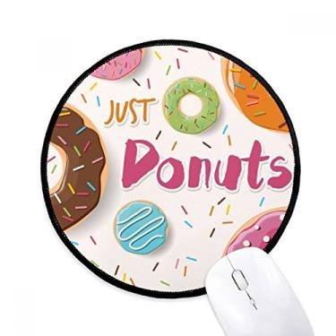 Imagem de DIYthinker Rosquinha sobremesa padrão comida doce mouse pad desktop escritório tapete redondo para computador