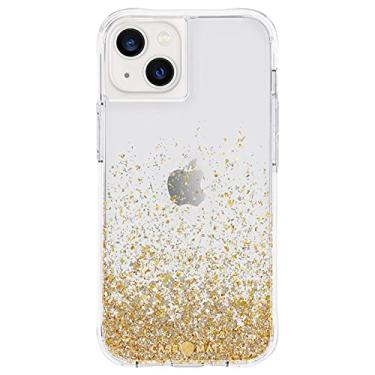 Imagem de Case-Mate Capa para iPhone 13 - Twinkle Ombre Gold [proteção contra quedas de 3 metros] [compatível com carregamento sem fio] Capa de telefone luxuosa com glitter brilhante para iPhone 13 de 6,1