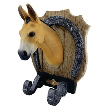 Imagem de Porta Toalha Cabideiro de parede cabeça de mula gancho duplo Grande.