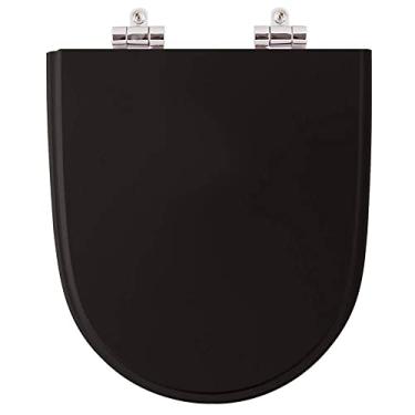 Imagem de Assento Sanitario Poliester com Amortecedor Mondiale Preto para Vaso Celite