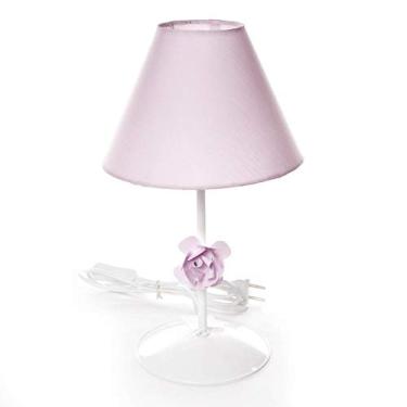 Imagem de Potinho de Mel Abajur Metal Flor Quarto Bebê Infantil Menina Rosa Pequeno