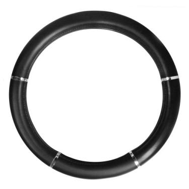 Imagem de Grand General 54012 Heavy Duty 45,72 cm Preto com acabamentos cromados Capa de volante em Deluxe Accent Series