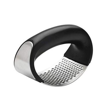 Imagem de Alho de Aço Inoxidável Press Rocker Alho Triturador Espremedor Picador Picador de Picador de Cozinha Gadget com o Punho