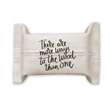 Imagem de Há mais formas para a madeira do que uma bolsa de linho de algodão com suporte de capa de papel para lenços faciais