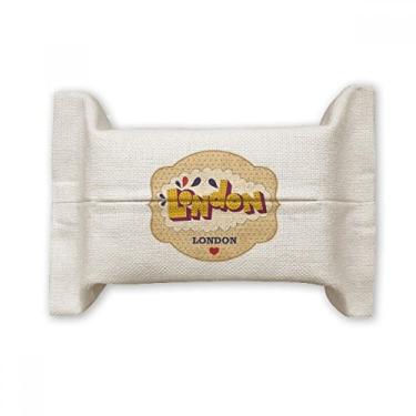 Imagem de Guarda-chuva UK London Stamp British Facial Tissue Paper Cover Holder Cotton Linen Bag