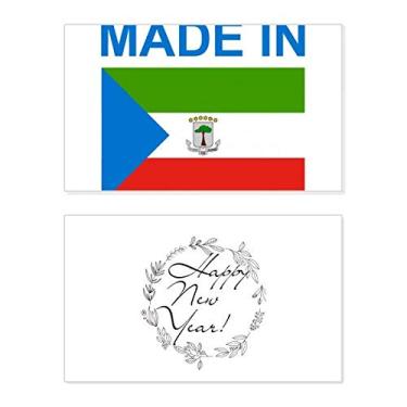 Imagem de Feito na Guiné Equatorial Festival Ano Novo Cartão de felicitações Bless Message Present