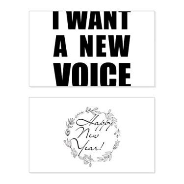 Imagem de Cartão de felicitações I Want A New Voice New Year Festival Bless Message Present