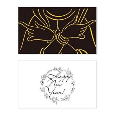 Imagem de Cultura Religião Mão Busto Padrão Ano Novo Festival Cartão Bless Mensagem Presente