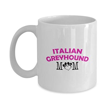 Imagem de Caneca divertida para casal galgo italiano – pai galgo italiano – mãe galgo italiano – presente para amantes de galgo italiano – ideia exclusiva de presentes de cerâmica (Mom)