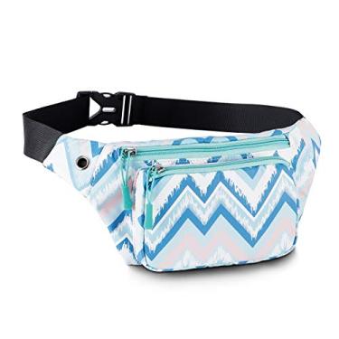 Imagem de KAMO Pacote de fanny, mochila de cintura resistente à água poliéster durável pequena ao ar livre leve mochila transversal para mulheres homens senhoras meninas adolescentes