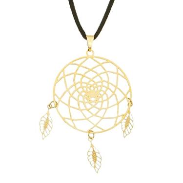 Imagem de Colar Filtro dos Sonhos 32mm - Sunshine Cristais Cor:Ouro