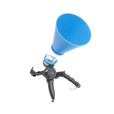 Imagem de Bothyi Funil de óleo Do Motor Adaptador de Funil de óleo Portátil Braçadeira Dobrável Flexível em 1 Funil de óleo Sem Derramamento Funil de Combustível, Azul