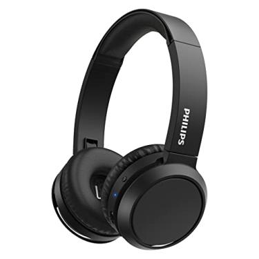 Imagem de Headphone Philips bluetooth on-ear com microfone, reforço de graves e energia para 29 horas na cor preto TAH4205BK/00