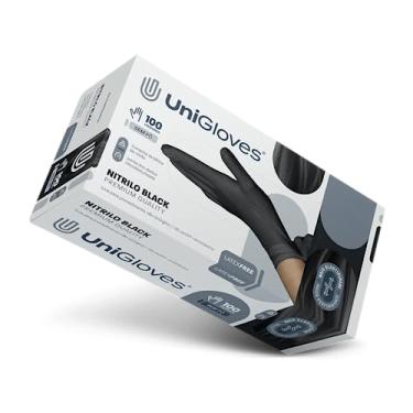 Imagem de UNIGLOVES Luva Nitrilica Para Procedimento (Sem Pó) Unigloves® Black Premium Quality - M - 100 Unidades
