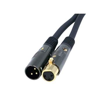 Imagem de Cabo macho Monoprice XLR para XLR fêmea 16AWG, 3 m, preto