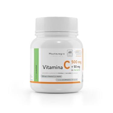 Imagem de Vitamina C 500 mg + chá verde 60 cápsulas - Montenegro Nutrition