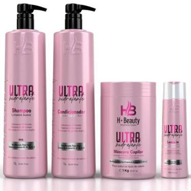 Imagem de Kit Ultra Hidratante Rosa Mosqueta Com 4 Passos ( Shampoo E Condiciona
