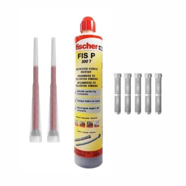 Imagem de 01 Chumbador Químico Fischer com 05 Camisas Bucha Injeção 12mm